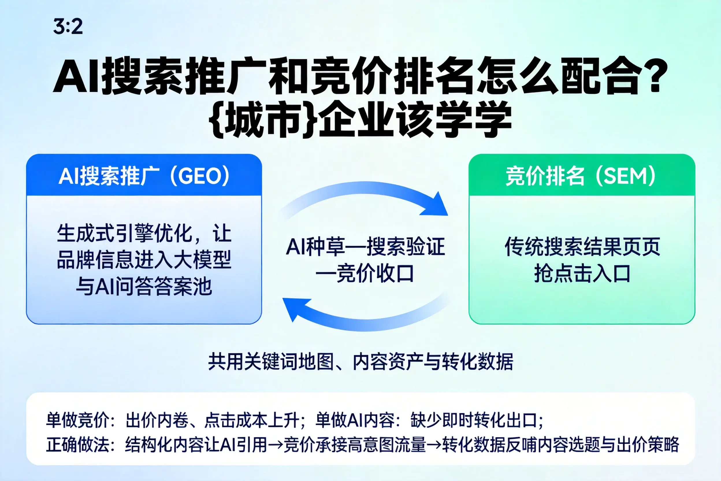 AI搜索推广和竞价排名怎么配合?菏泽企业该学学