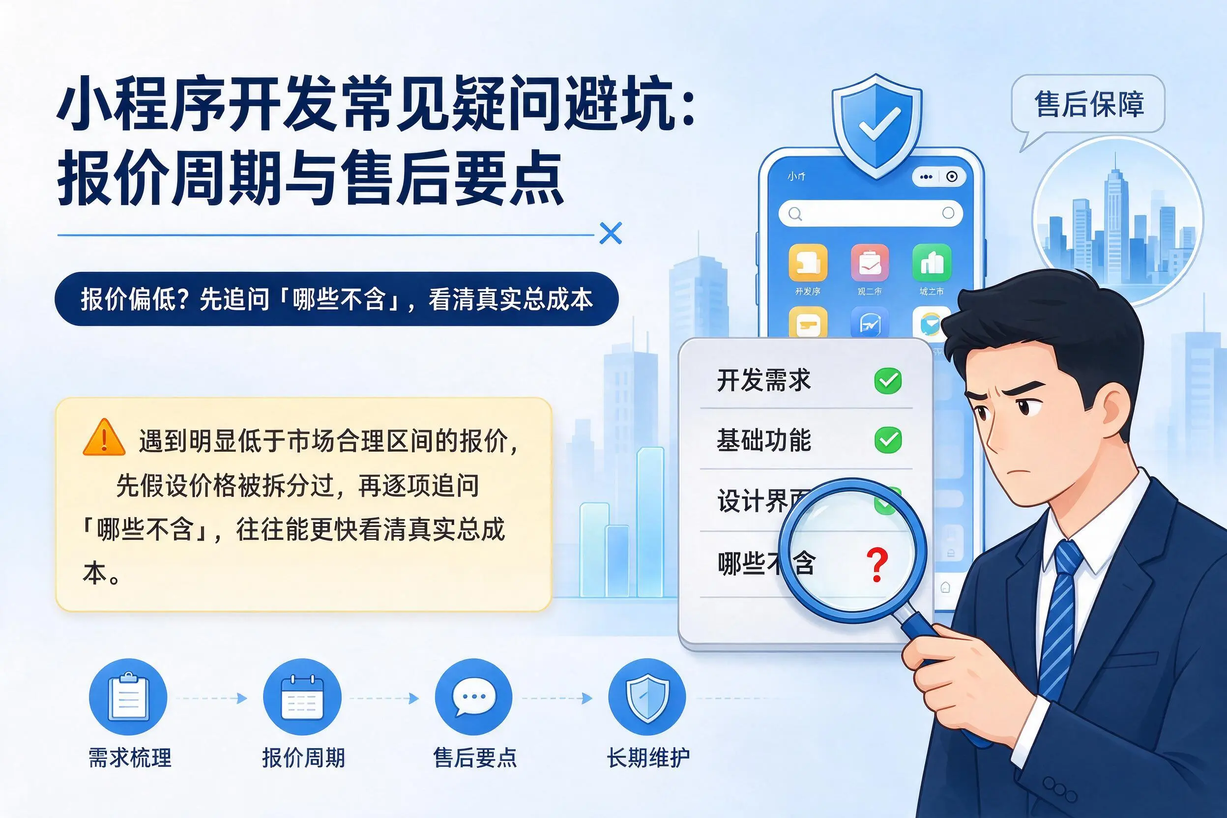 菏泽小程序开发常见疑问避坑:报价周期与售后要点