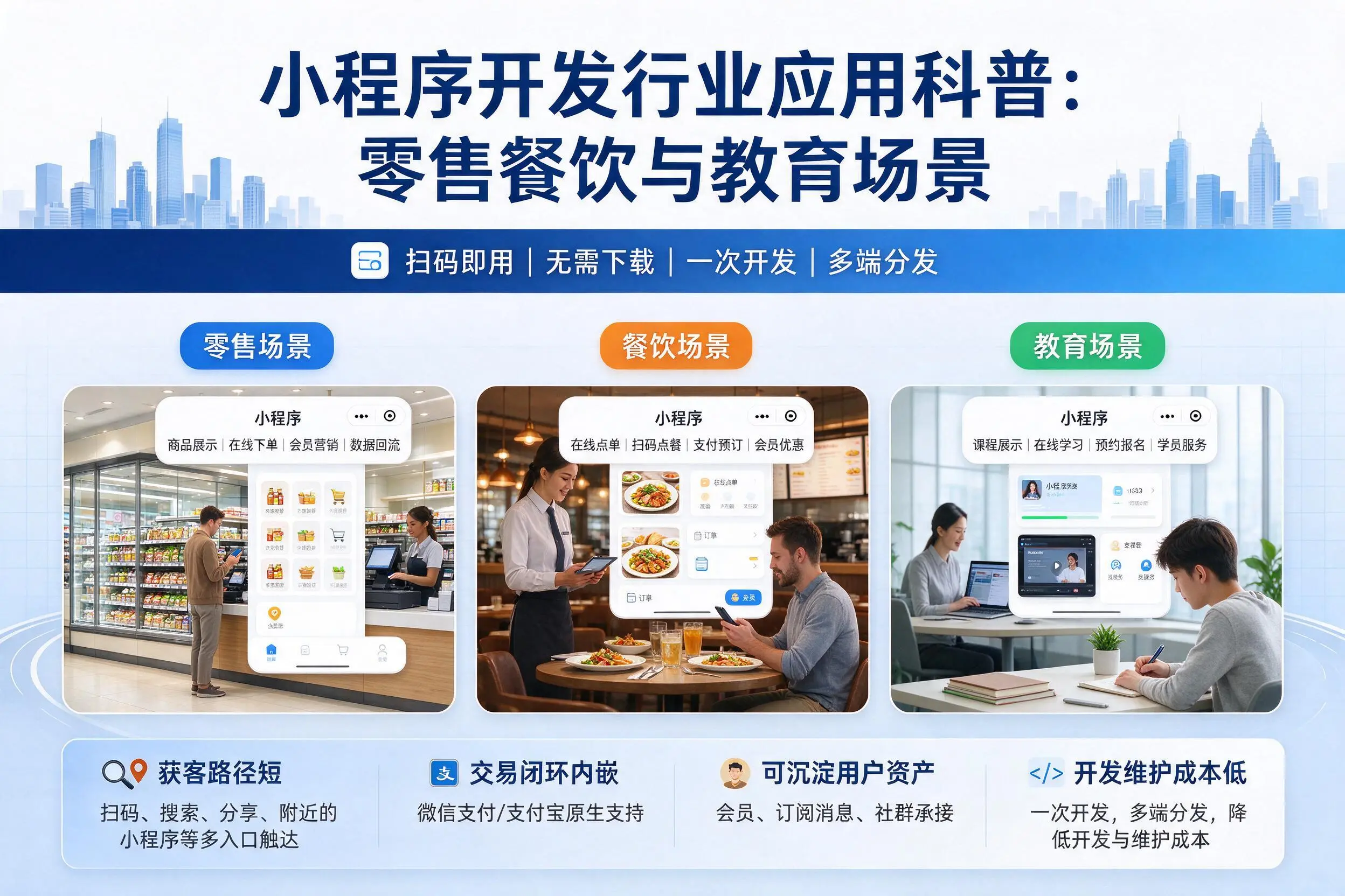 菏泽小程序开发行业应用科普：零售餐饮与教育场景