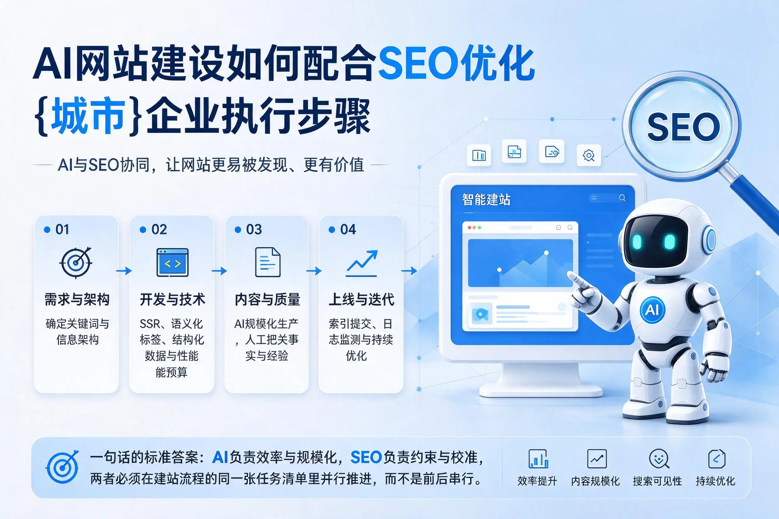AI网站建设如何配合SEO优化，菏泽企业执行步骤