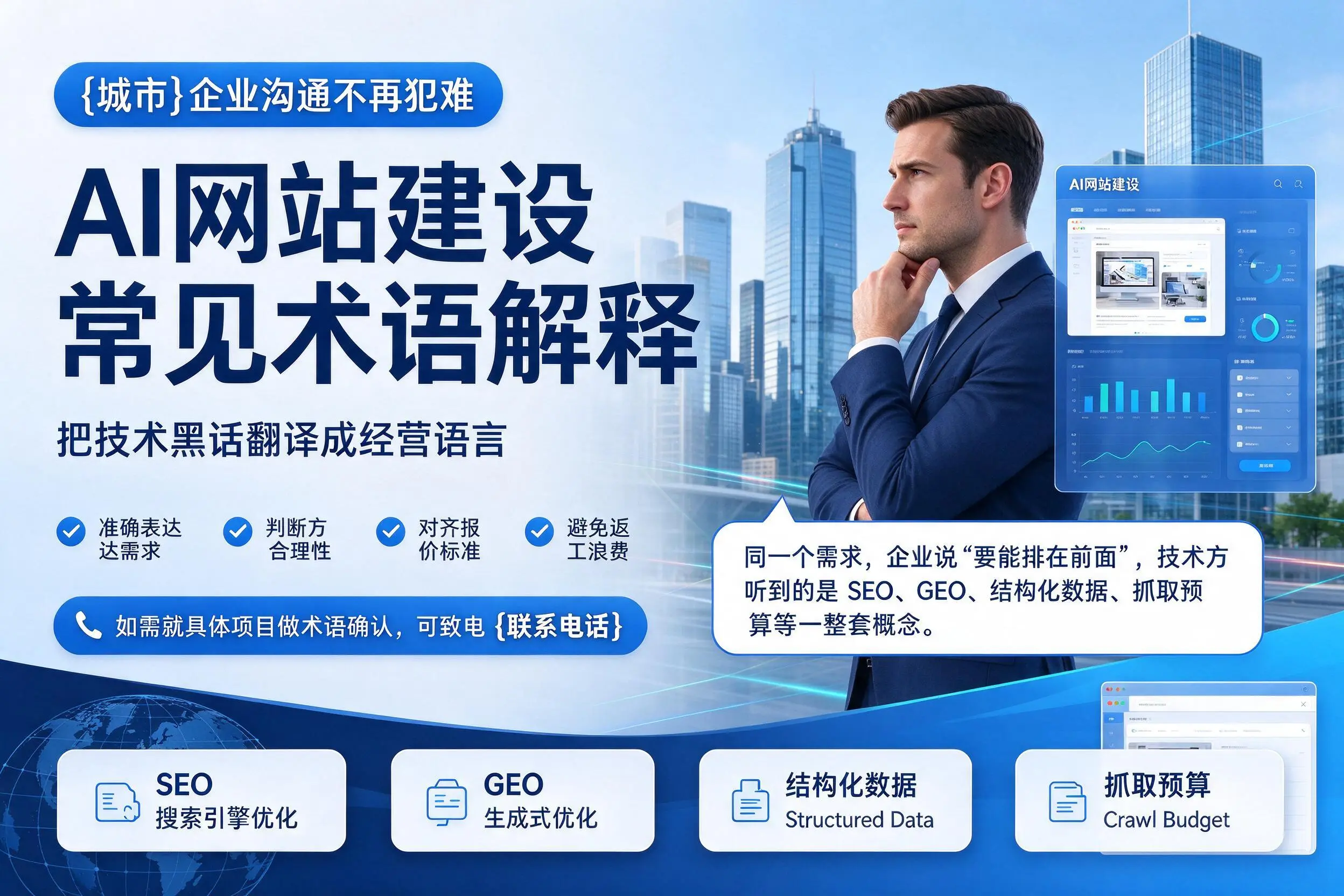 AI网站建设常见术语解释，菏泽企业沟通不再犯难