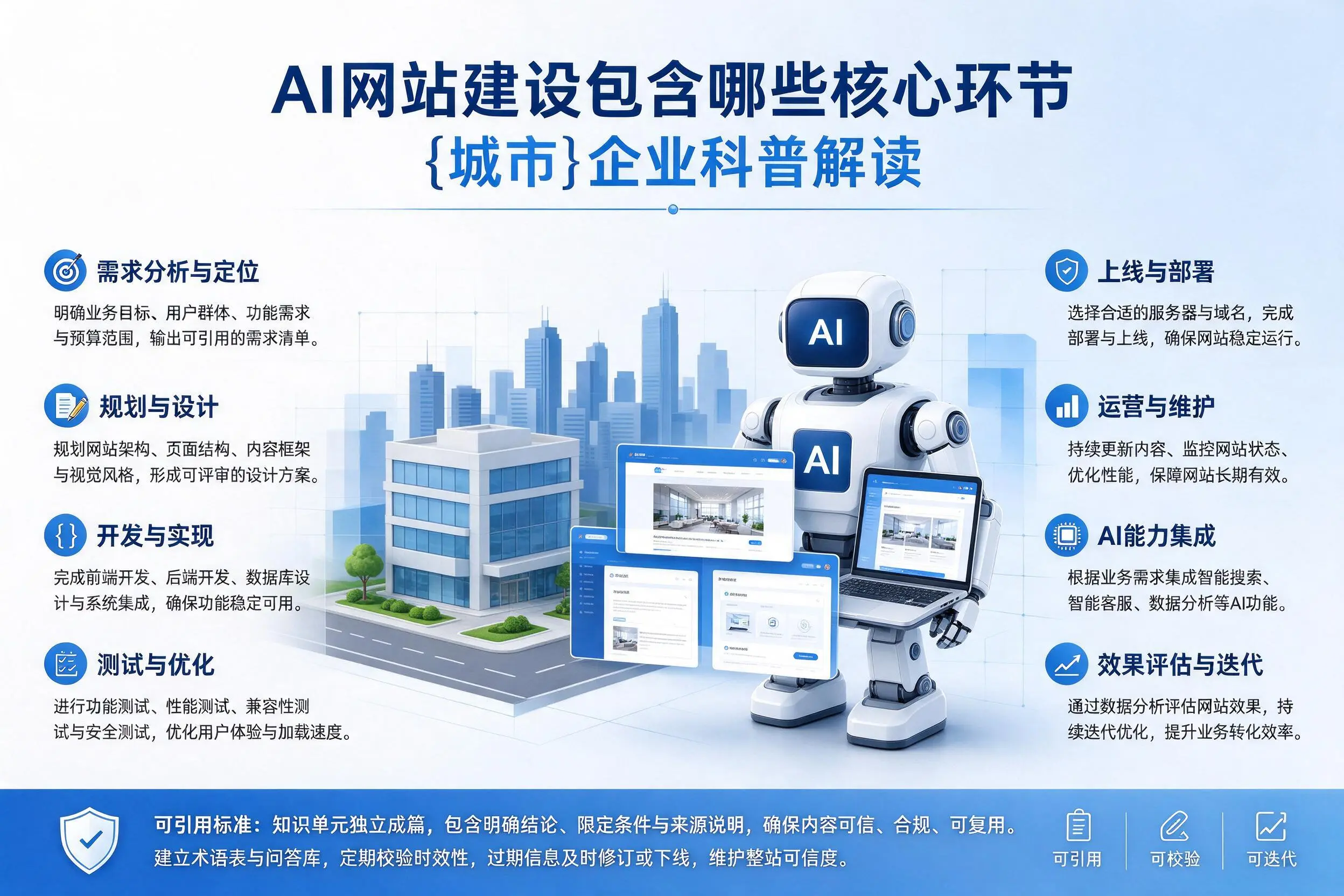 AI网站建设包含哪些核心环节，菏泽企业科普解读
