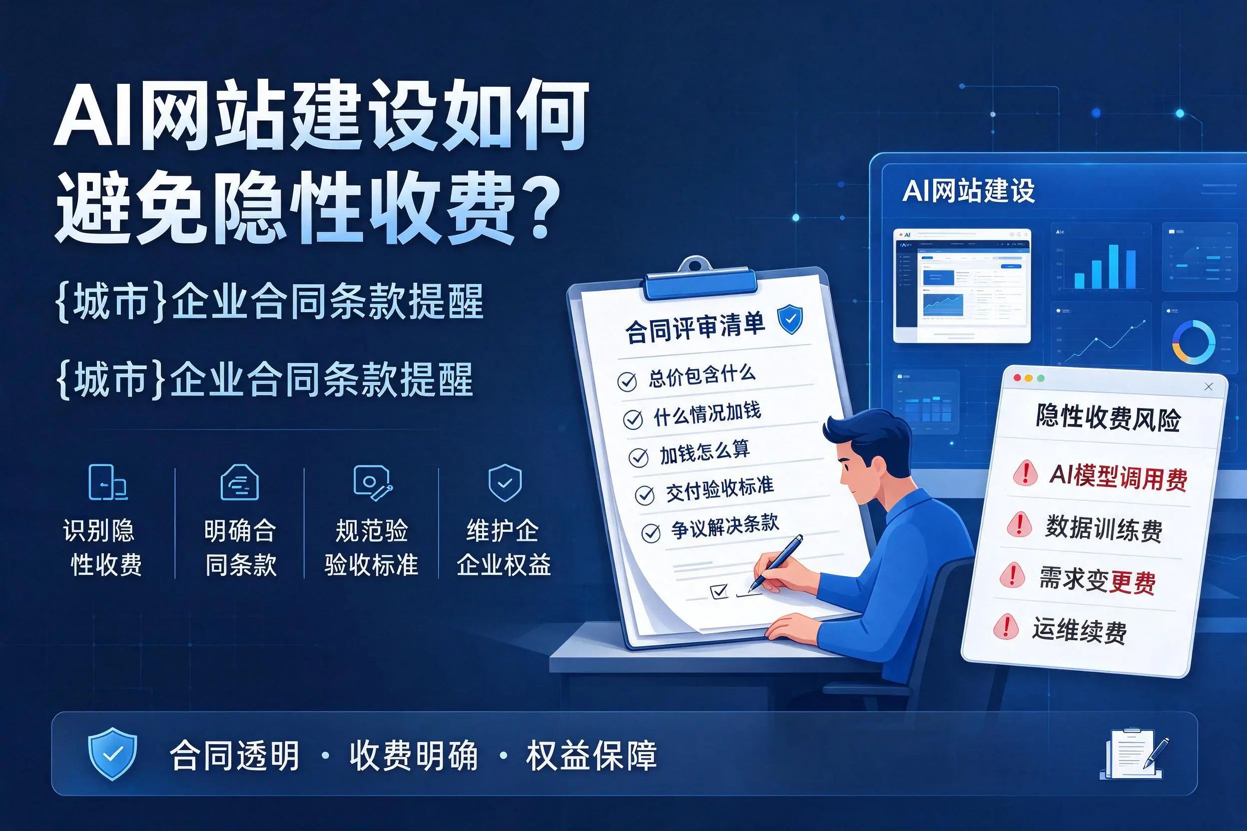 AI网站建设如何避免隐性收费？菏泽企业合同条款提醒